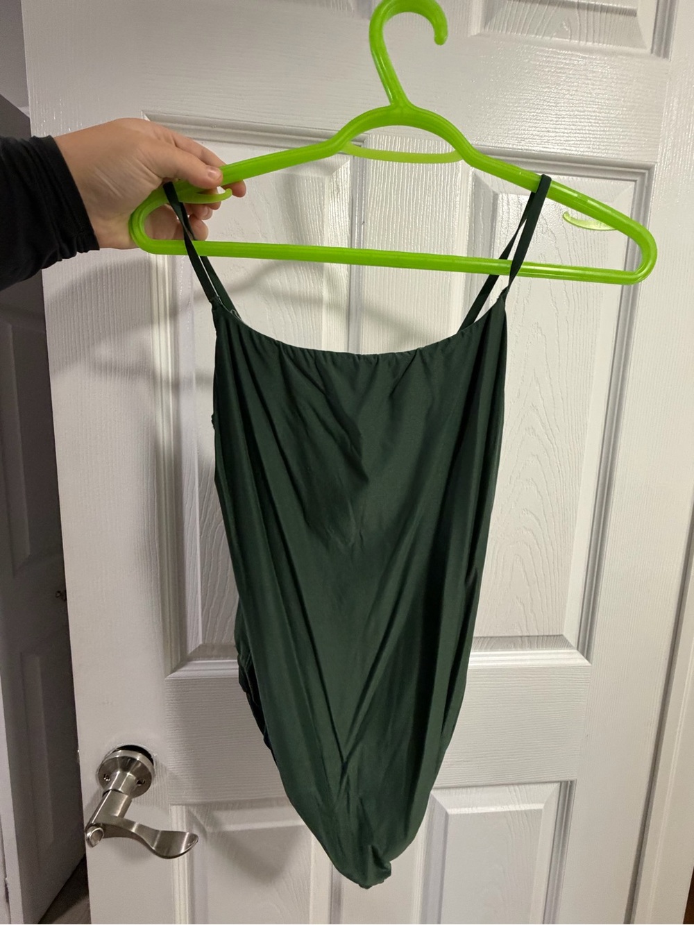 aerie Dark Green Scoop Neck Tank Top